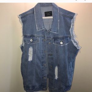 Dostressed denim vest from Just Fab